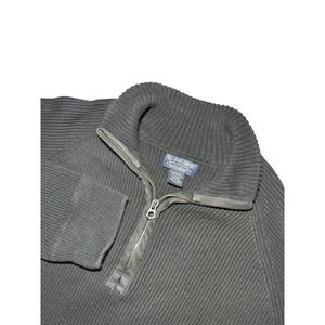 Vtg Polo Jeans Co Ralph Lauren Quarter Zip Pullover Sweater Mens XL Black 80's
